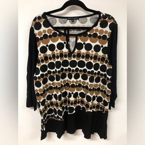 Women's Long Sleeve Round Neck Polka Long Top T Shirt Clothing Blouse Dress Top